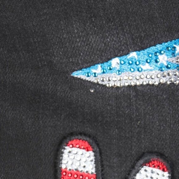 PHILIPP PLEIN Illegal Tight Club Crystal Skinny Jeans Stiletto Grey Size 26 NWT - Picture 4 of 9